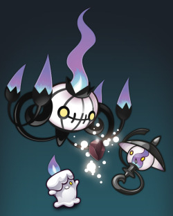 gourgeist:  Litwick → Lampent → Chandelure 