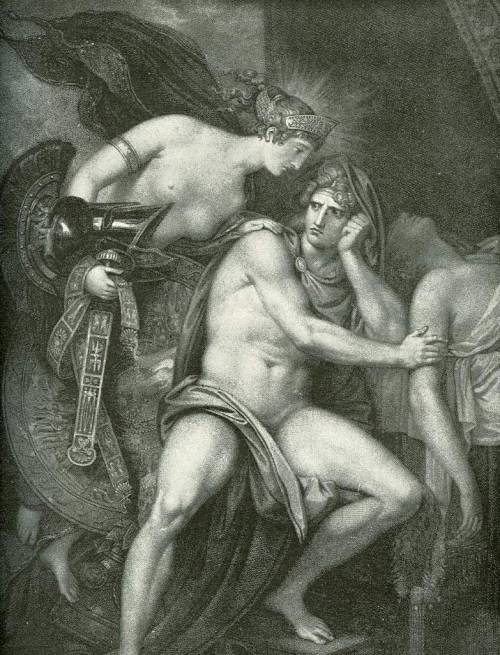 Thetis Bringing the Armor to Achilles, Benjamin WestMedium: etching