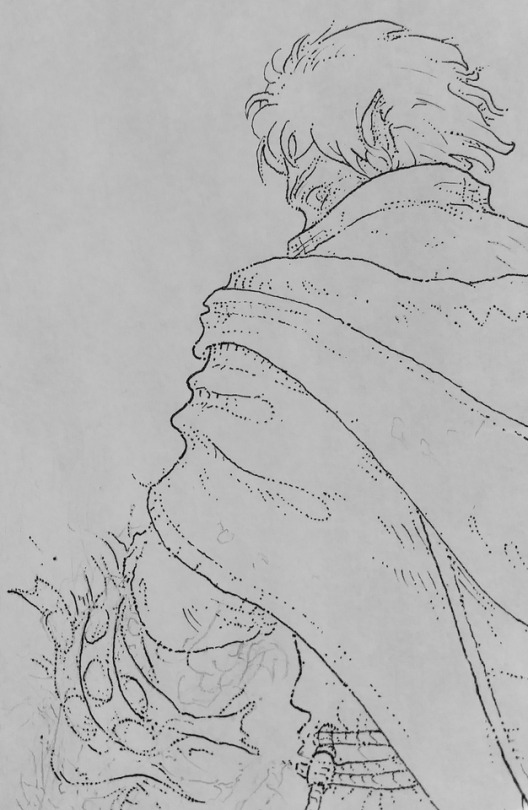 Work In Progress On Some Alfred Fan Art.