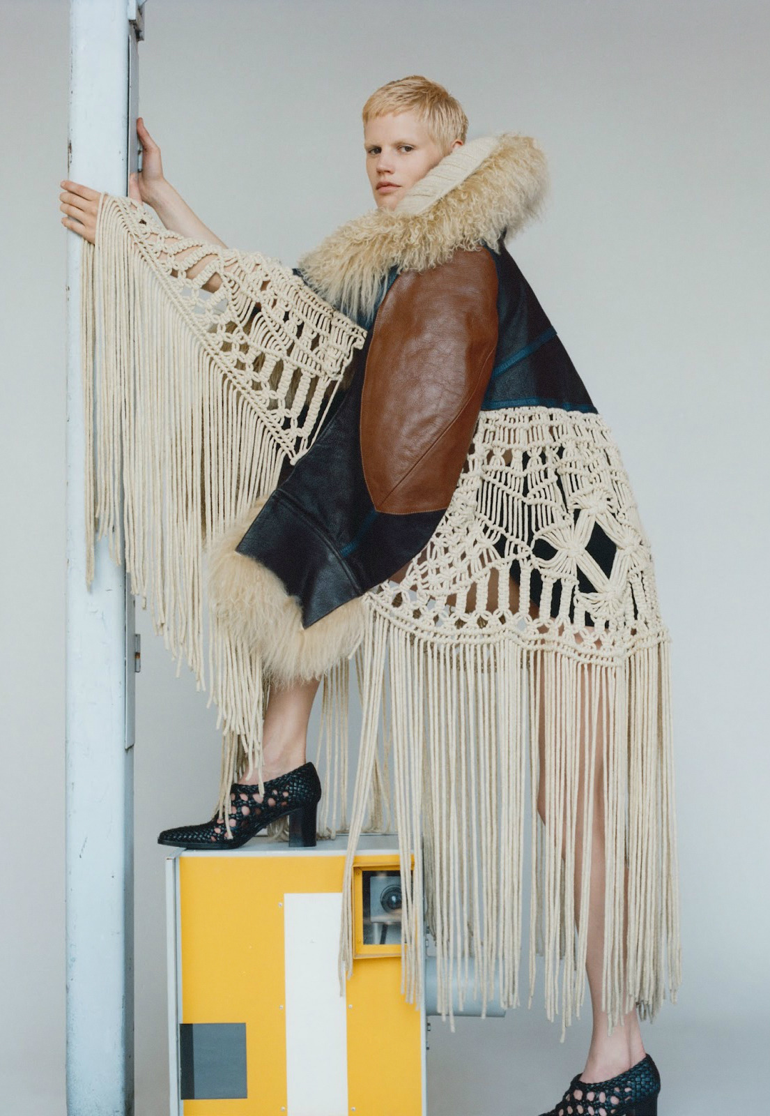 bvlgaria: Saskia de Brauw in ‘Tumble Town’ Photographer: Harley Weir Cape: Sacai