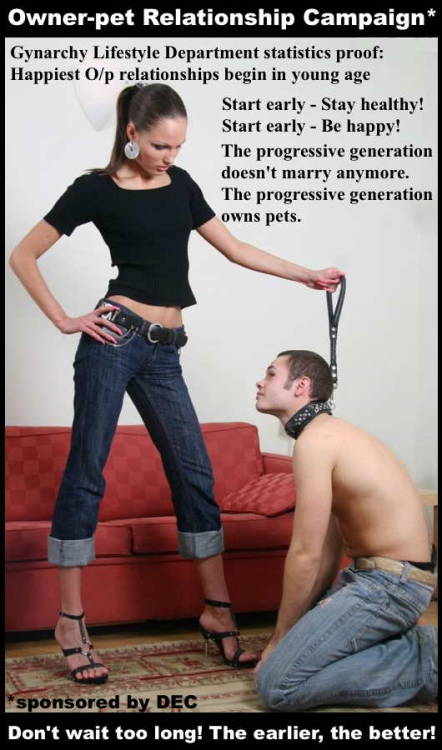 chasfemdom: Another campaign poster. In modern gynarchy society the progressive generation start a c