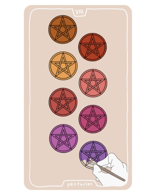 Two and Eight of Pentacles