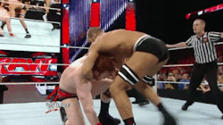 Cesaro wrestling Sheamus to the mat, and giving us some great