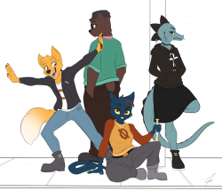 oddsboddikins:Here’s a WIP of the crew from one of my favorite Indie games ever.   &lt;3