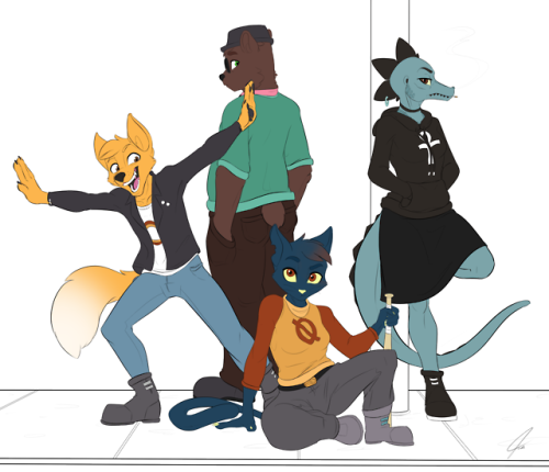 oddsboddikins:Here’s a WIP of the crew from one of my favorite Indie games ever.   <3