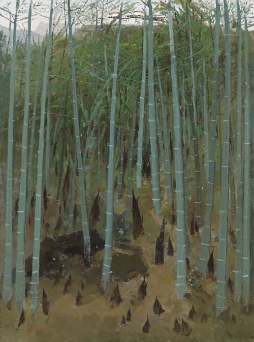 mauveflwrs:Wu Guanzhong Spring Shoots Among Bamboos 1975