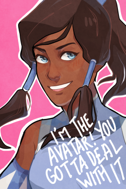 alexiadraws:  korra is so strong and brave &amp; i’m so proud of her. debating if i should draw the rest of team avatar like this  &gt; u&lt; &lt;3 &lt;3 &lt;3