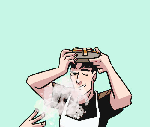 dailyzimbits:cuties flirting in the kitchen (´∀`)