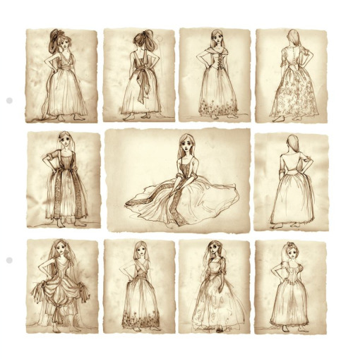 disneyconceptsandstuff: Costume Designs from Tangled by Claire Keane