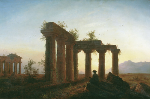 russian-style: Alexander Jijilenko - Ruins of an ancient temple, 1867