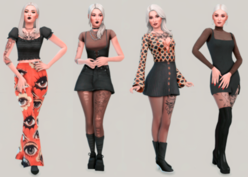 moonlight-falls:  happy early halloween   top | pants | shoes | socks top | skirt | tights | so