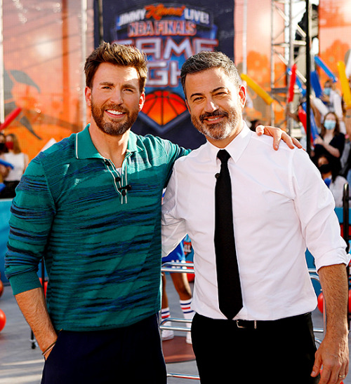 forchrisevans:Chris Evans on Jimmy Kimmel Live, June 10, 2022 