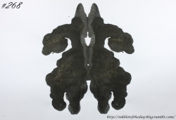 inkblotoftheday-blog:  Inkblot #268Instructions: Tell me what you see.-Enjoy