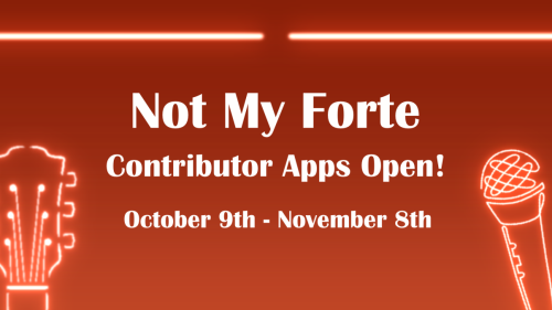 Our contributor apps are officially open!! They will be open from October 9th to November 8th, and w