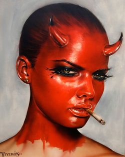 artbeautypaintings:  Devil in all of us - Brian M. Viveros