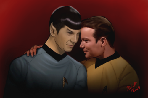 k6034: Painted one of my Spirk doodles from the other day! Check out the wip sneak peak I posted bef