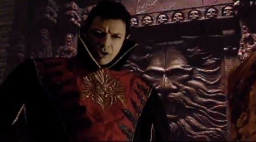 spookshowvixens:Jeff Goldblum as Dracula in the Goosebumps video game “Escape From Horror