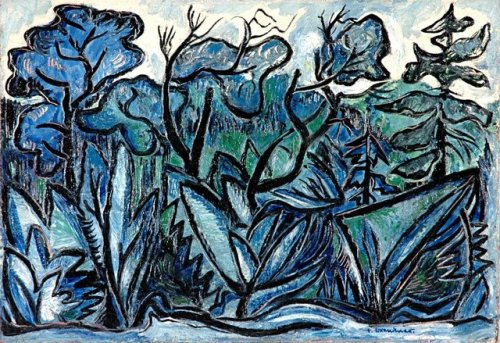 Landscape in blue - Fritz Brandtner (1896–1969)oil on canvas  |  source: