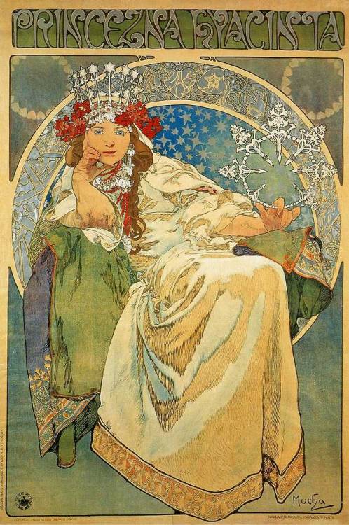 artist-mucha:  Princess Hyacinth, 1911, Alphonse MuchaMedium: lithographyhttps://www.wikiart.org/en/alphonse-mucha/princess-hyacinth-1911