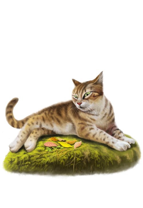 disabledwarriors: Frecklewish (SkyClan) has cerebellar hypoplasia[ID: a painting of SkyClan’s 