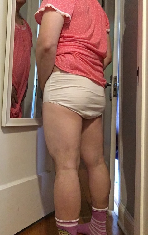magellandowntheblock: Dressed to do my housework and I’m soaking my panties.