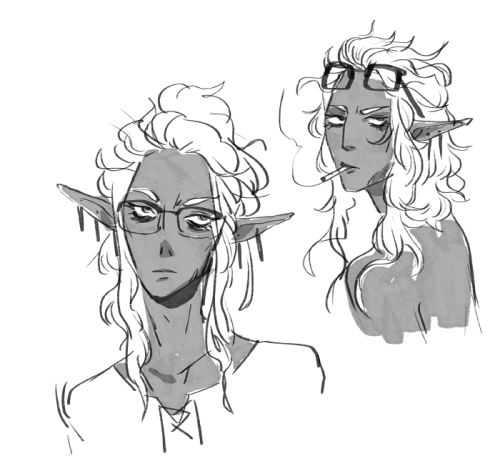 My drow wizard (divination) boy from a D&amp;D campaign I’ve been playing with friends&hellip; He li