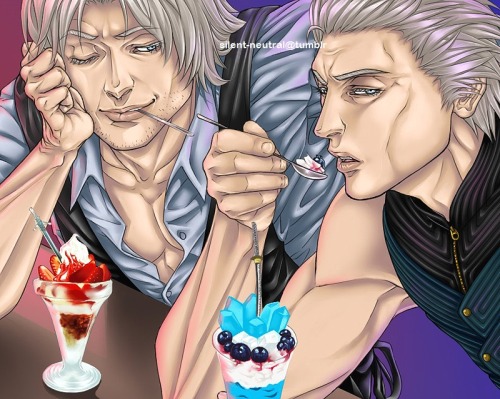 Vergil’s not on shift tonight. (He likes when Dante serves him..Dante probably likes it too&am