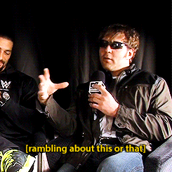douglas-leon-michael:  Why is Seth biting his lip whilst staring at Dean? Is something
