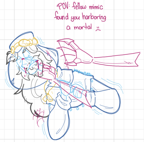 More Doodles For @yoguyslooks Mimic AU! ^^ This Time With 50% More Mimics