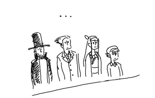 Le Procureur Inquisiteur Dans Prof Layton Vs Ace Attorney Prend BEAUCOUP Dlan Avant De Frapper Son Bureau.