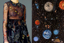 whereiseefashion:  Match #239Valentino Pre-Fall 2015 | Solar System painting by unknownMore matches here