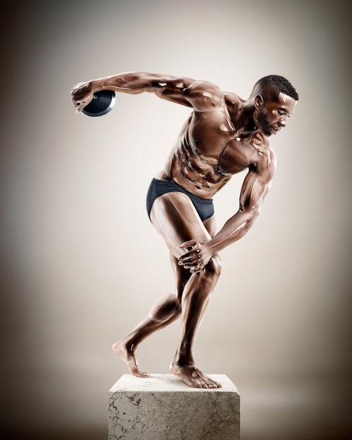 Sculpture Athletes Recreation some of the most classic athlete statues from antiquity with glass/por