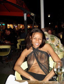 thenakedblackgirl:  See-thru shirt …….http://bit.ly/1MJH6I5