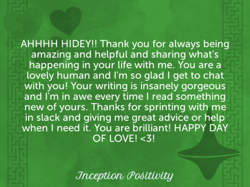 @hideyseek - AHHHH HIDEY!! Thank you for always being amazing and helpful and sharing what&rsquo;s h