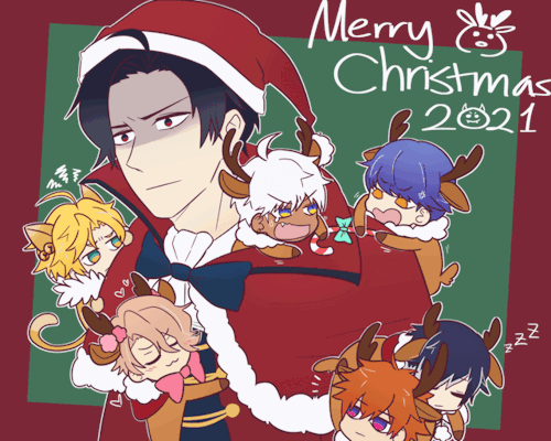 kimarisgundam:  Merry Christmas!! Based on that reindeer chibi tweet from the official Obey Me twitt