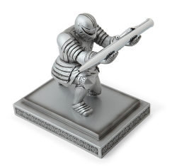 secretlycoolballoon:  laughingsquid:  An Executive Knight Pen Holder Designed to Make You Feel Like Royalty  The pen IS mightier than the sword!