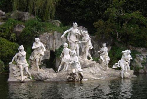 aphroditepandemos:Fountain of Diana and Actaeon Royal Palace of CasertaFontana di Diana e Atteone, R