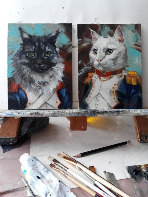 Regal Military Cat Painting //ArtFablePets