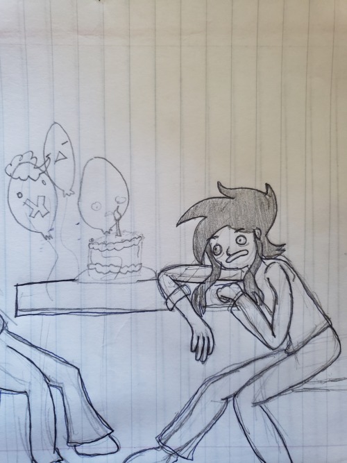 idk if you remember me but i was going thru some stuff and i found this old unfinished drawing i did of your oc lune from back in 2008, it was a birthday pic for you lmfaoi do remember you and holy shit i love this. the faces on the balloons ahaha. thanks