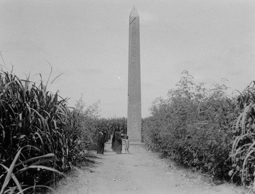 An obelisk near Cairo (Egypt, 1934).