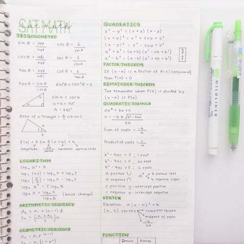 yolastudies:SAT Math notes! pt.2 Follow my Instagram: @yolastudies for more posts and updates!