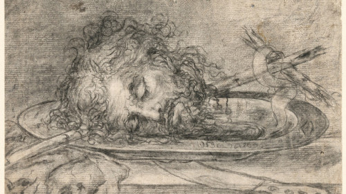 themacabrenbold: The Head of John the Baptist, Juan de Valdés Leal, Black pencil, 1634