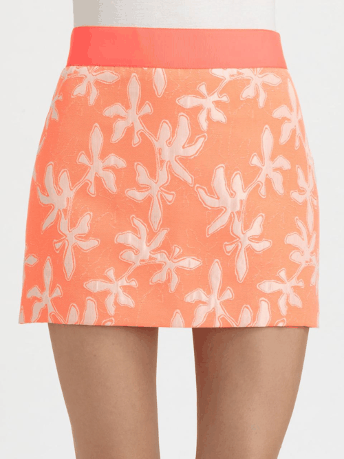 Ribbon Jacquard Mini Skirt