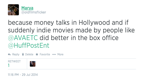 oldfilmsflicker:                      Please ignore the typo in that last tweet. Also, I know it’s hard, but seek out the better movies with better representation. The more you do that, the more Hollywood gets the message.