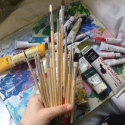 warhol-kid:Bought a bunch of new brushes