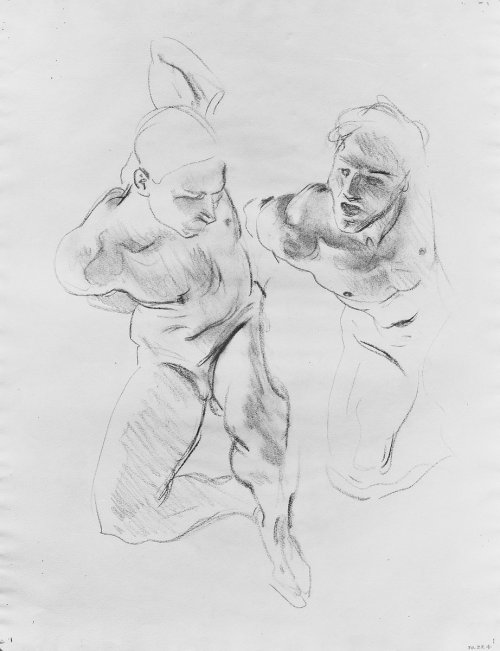 beyond-the-pale:  Two Male Figures, Possible Study for “Hell” ca. 1910  John Singer Sargent   