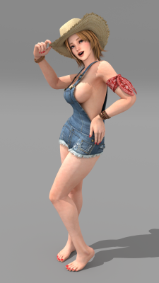 xpshenron:  Bodacious Cowgirl Any girl can wear overalls and be sexy. But Tina OWNS it. Click pic for full res. Check source for info. 