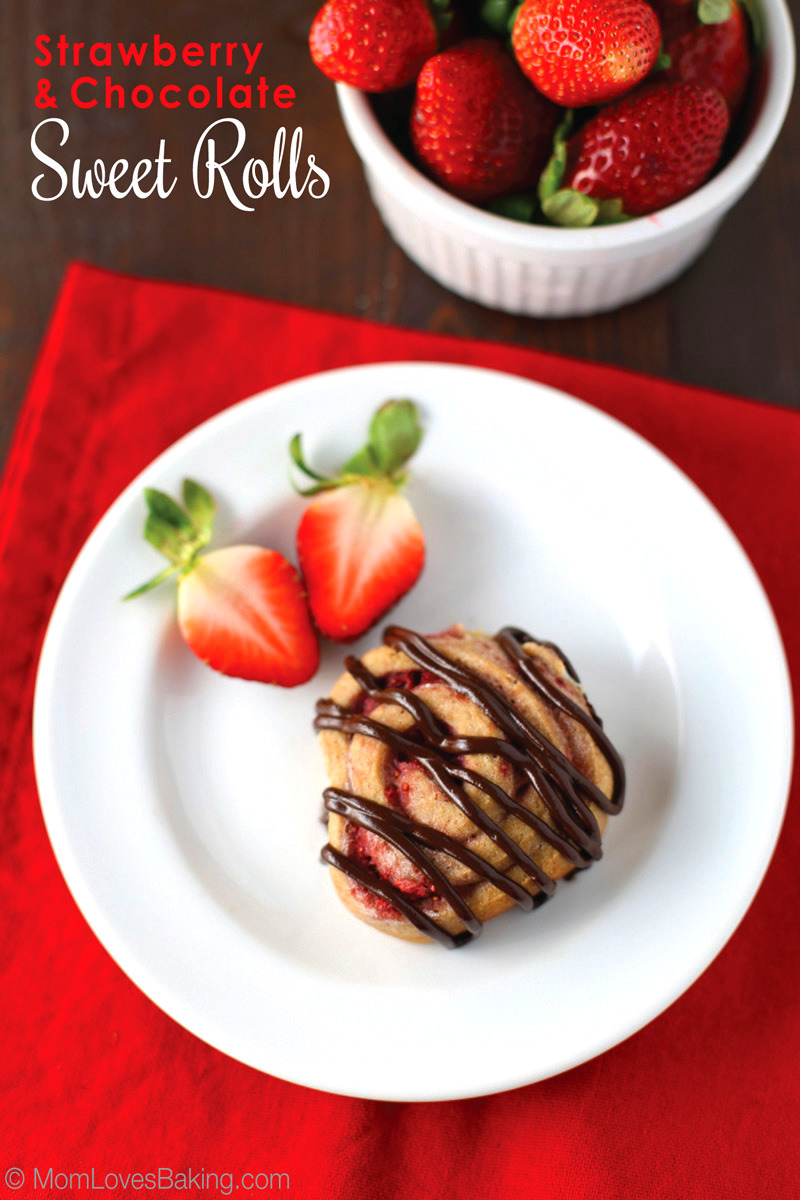 Strawberry Dark Chocolate Sweet Rolls