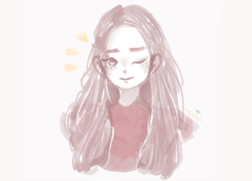 doodle of oh my girl’s (and the world’s) visual goddess, kim jiho 