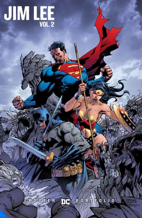 DC Comics for July 2021: this is the cover for DC Poster Portfolio Jim Lee Vol. 2, drawn (obviously)